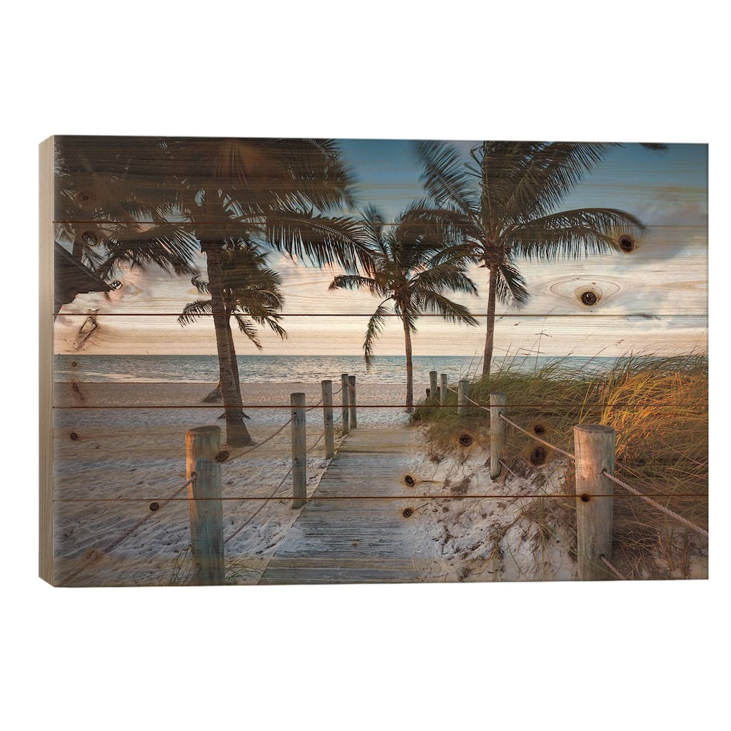 Beach Sunrise, Key West I Print On Wood by Matteo Colombo - Multi-Color