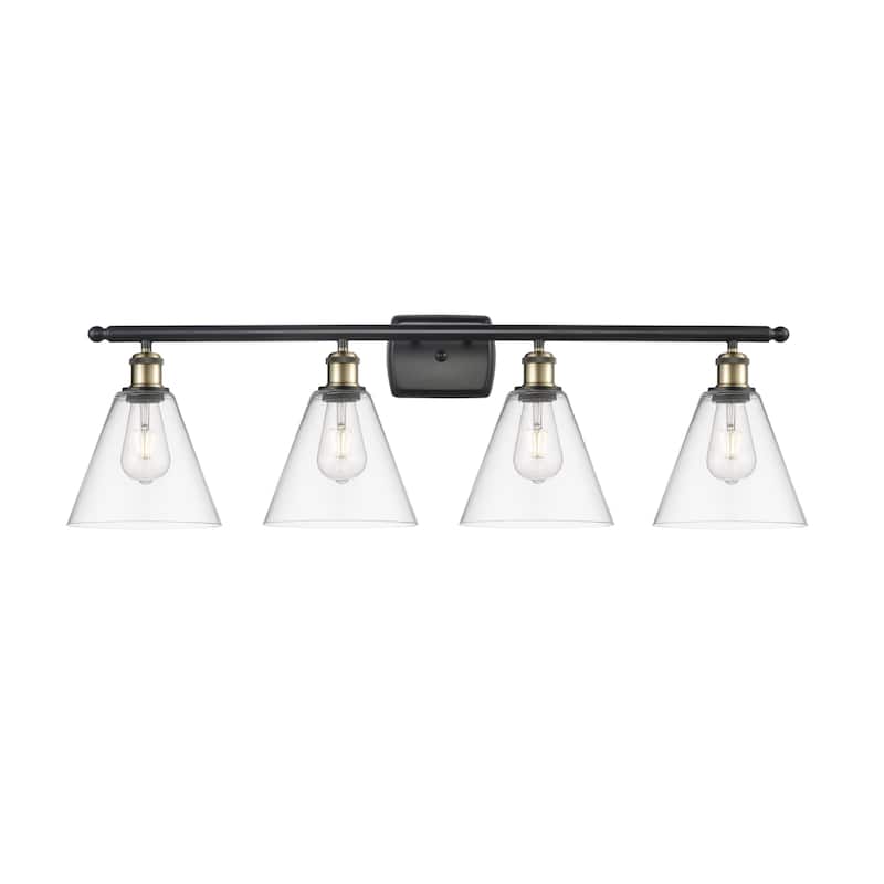 Innovations Lighting 516-4W-11-38 Berkshire Vanity Berkshire 4 Light - Black Antique Brass / Clear