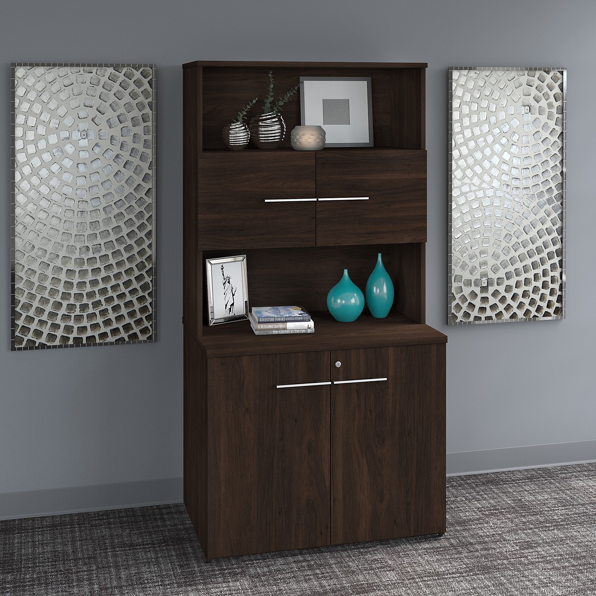 Universal Tall Storage Cabinet with Doors by Bush Business Furniture - On  Sale - Bed Bath & Beyond - 33758757