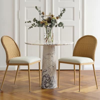 Coastal Rattan Dining Chair (Set of 2)