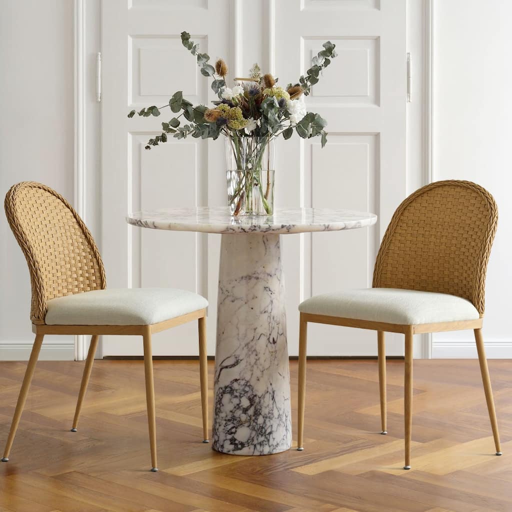 Coastal Rattan Dining Chair (Set of 2)