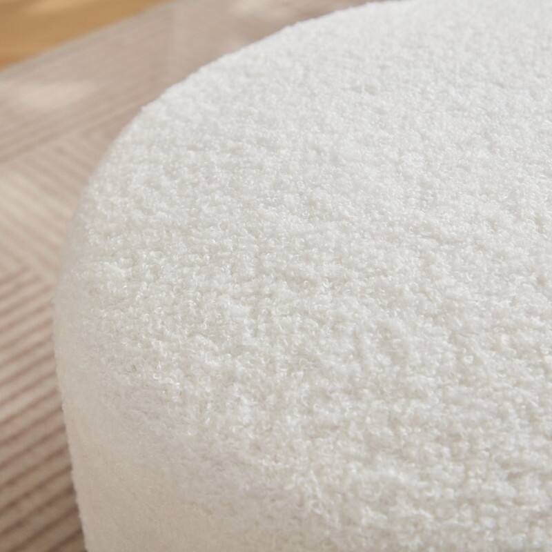 Modern Teddy Upholstered Mushroom Shape Ottoman
