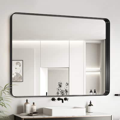 36x30 Inch Black Aluminium Frame Bathroom Mirror
