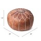preview thumbnail 8 of 32, nuLOOM Handmade Moroccan Leather Ottoman Pouf