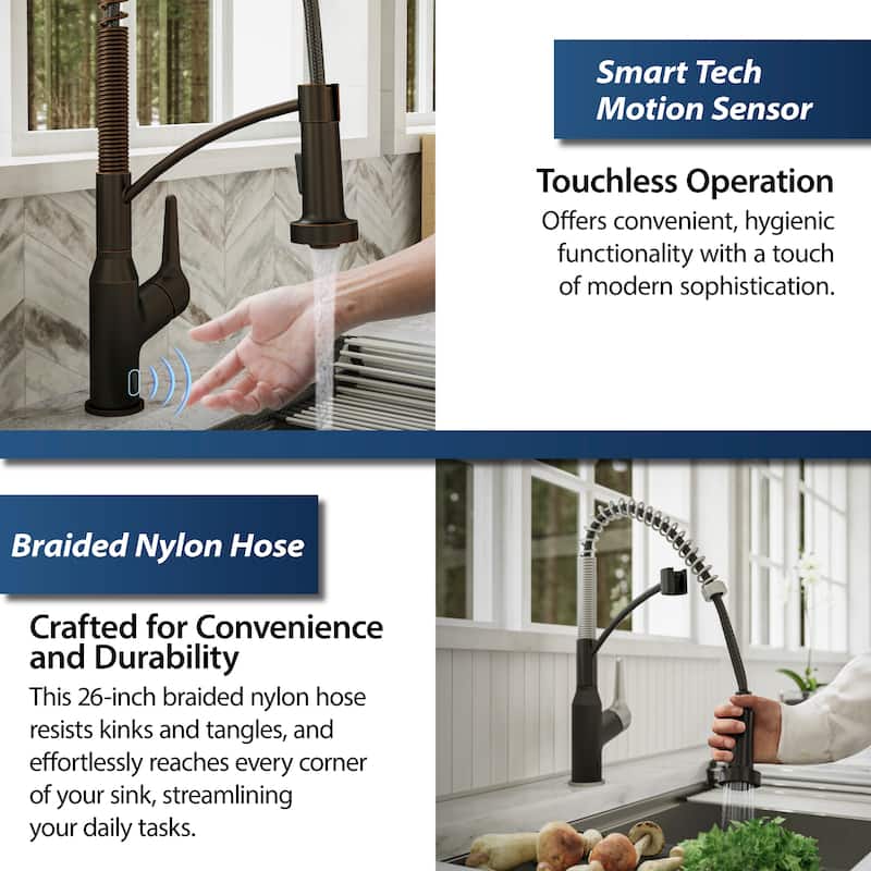 Karran Scottsdale Touchless Single-Handle Pull-Down Sprayer Kitchen Faucet