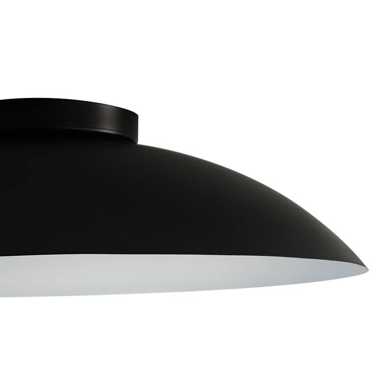 Scandinavian Dimmable LED Round Shallow Dome Ceiling Light 19.7in