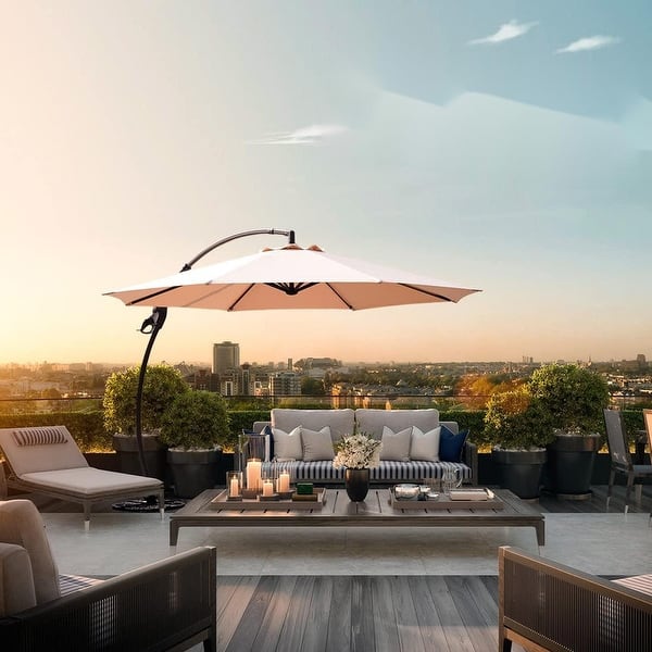 5' patio umbrella FIM C-Series 10.5' Hexagon Cantilever Patio Umbrella