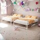 preview thumbnail 2 of 11, Full Over Full Metal Bunk Bed with Shelf and Guardrails,Beautiful Piece for Bedroom,Separate into 2 full Beds,White