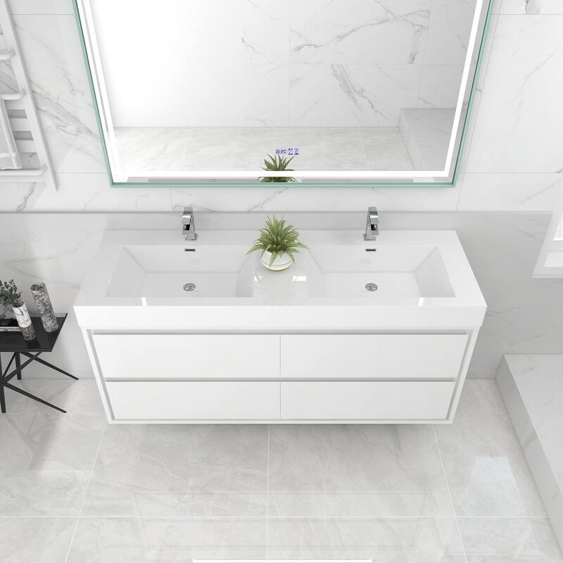 Morava 60" Floating Vanity with Double Sink - 60