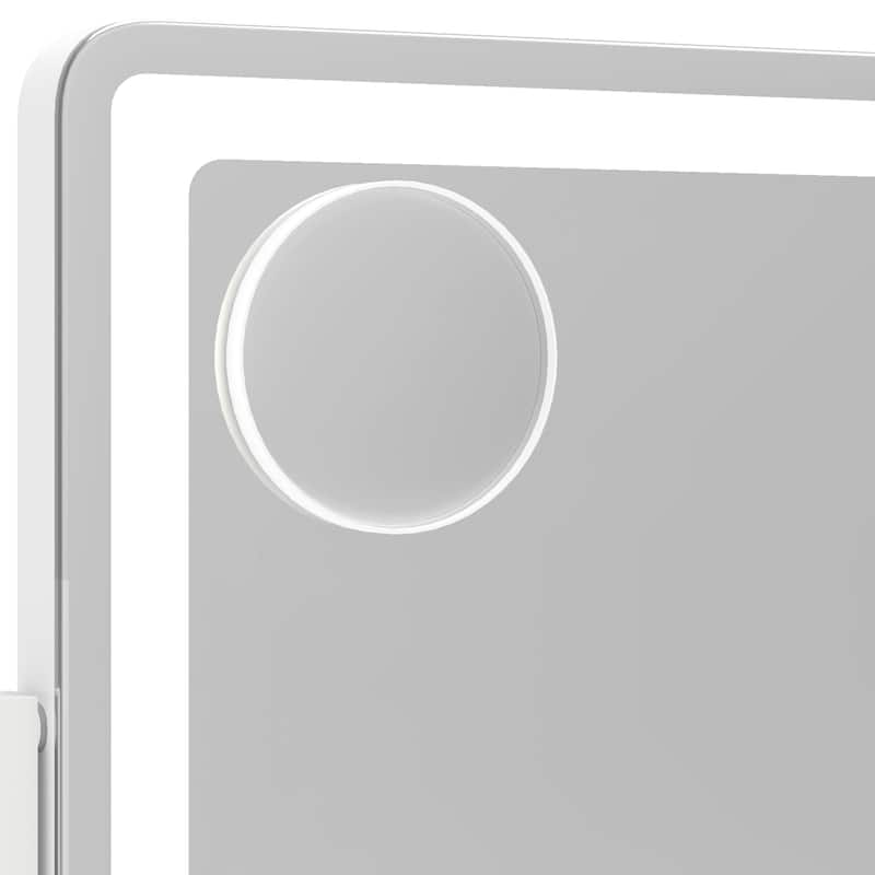 Moasis Vanity Mirror Smart LED Makeup Mirror 360° Rotating 10x Magnifying Mirror - 12.6"L x 7.9"W x 14.9"H