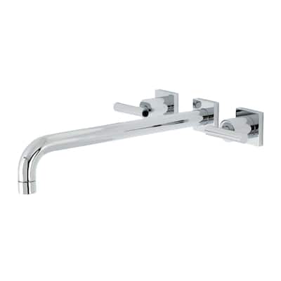 Kingston Brass Manhattan Wall Mounted Roman Tub Filler with Square