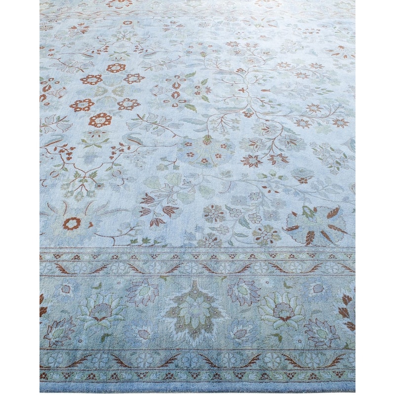 Fine Vibrance, One-of-a-Kind Hand-Knotted Area Rug - Gray, 8' 2" x 10' 3" - 8' 2" x 10' 3"
