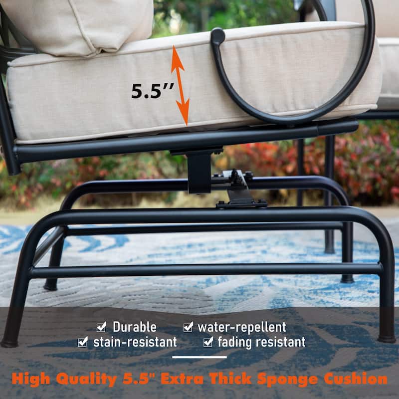 MAISON ARTS 5/7-Seat Patio Conversation Set with 3-Seat Sofa, 2/4 Single Chairs, 2-Seat Sofa and 1 Coffee Table