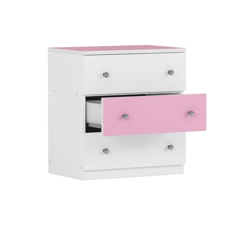3-Drawer Wooden Nightstand