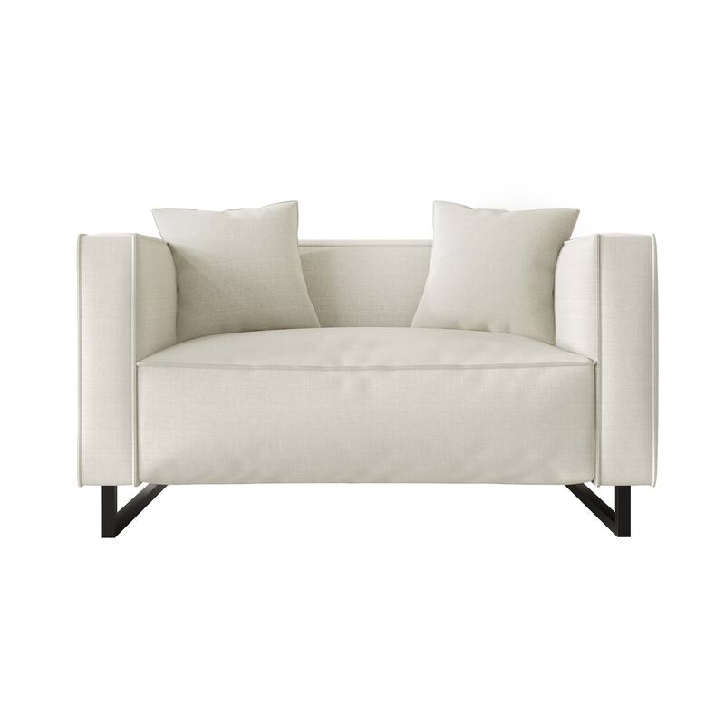 CraftPorch Mid Century Modern Upholstered Loveseat - Beige