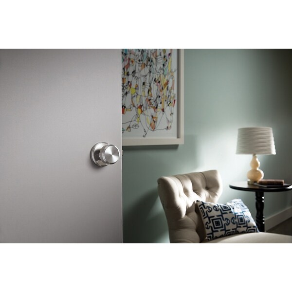 Schlage F10-BWE-GSN Bowery Passage Door Knob with Decorative Greyson Rose from t Satin Chrome
