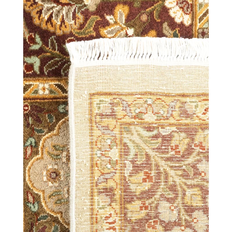Overton Hand Knotted Wool Vintage Inspired Traditional Mogul Ivory Area Rug - 4' 3" x 6' 0"
