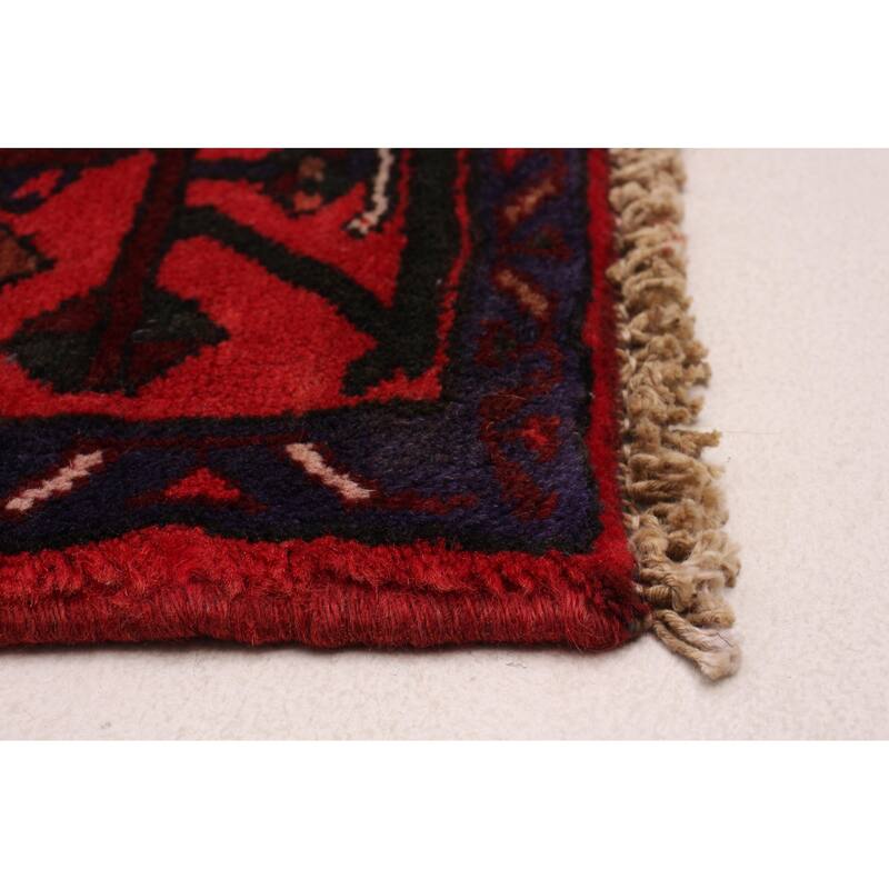 ECARPETGALLERY Hand-knotted Andelz Light Red Wool Rug - 3'7 x 9'10