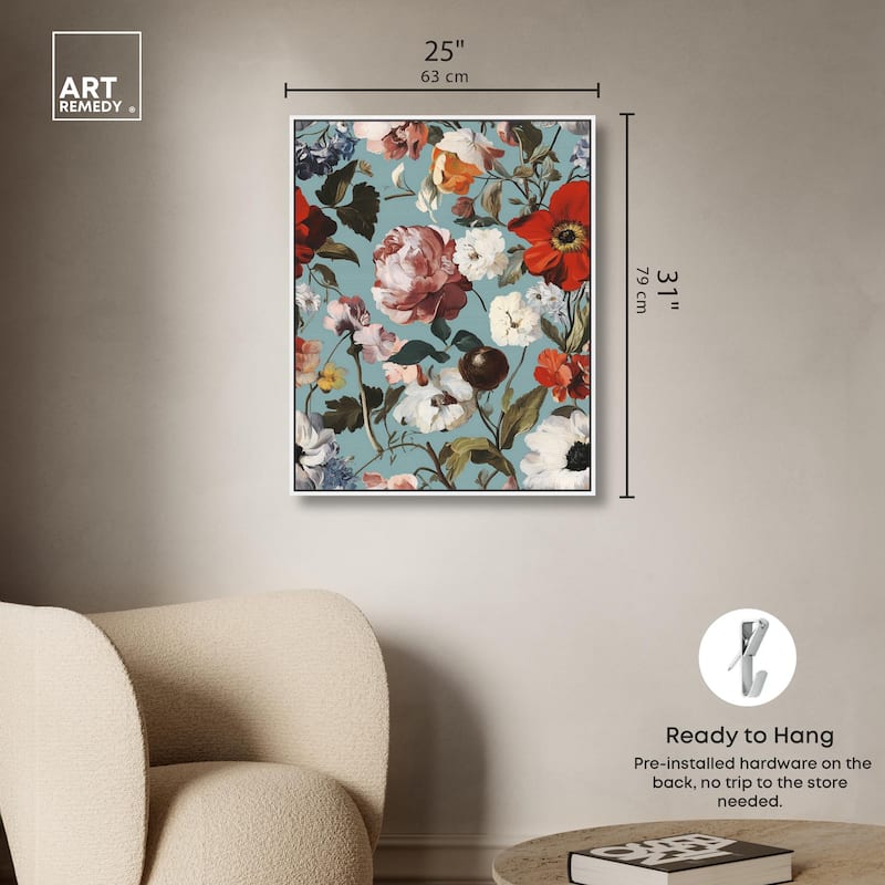 Floral Tapestry I Canvas by Art Remedy