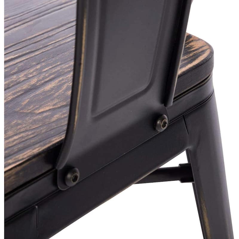 Andeworld Bar Stools 24 Inches Metal bar stools with backs Set of 4
