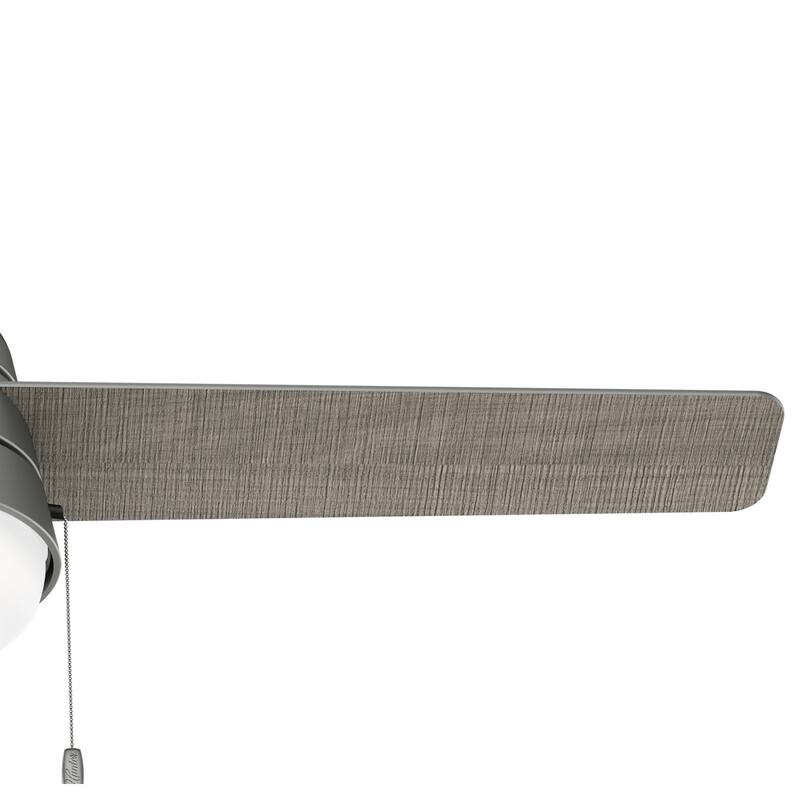 Hunter 52" Aker Outdoor Ceiling Fan with LED Light Pull Chain, Damp Rated - Scandinavian, Contemporary, Transitional
