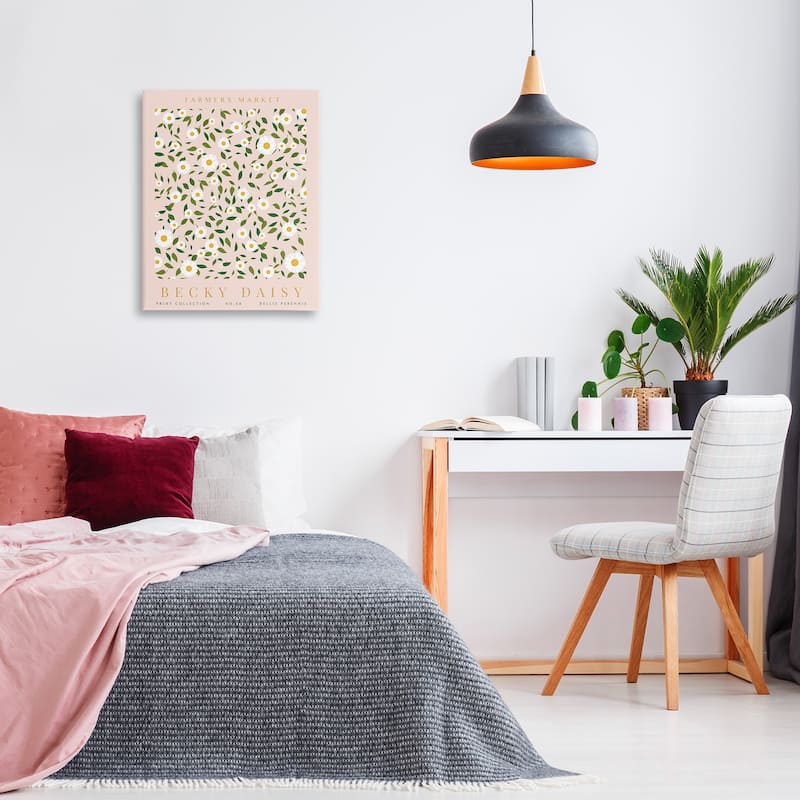 Stupell Minimal Pastel Daisies Canvas Wall Art Design By Kamdon Kreations