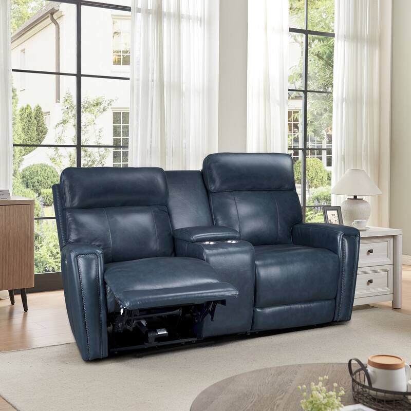 71.5'' Leather Zero Gravity Power Recliner Loveseat Sofa with Power ...