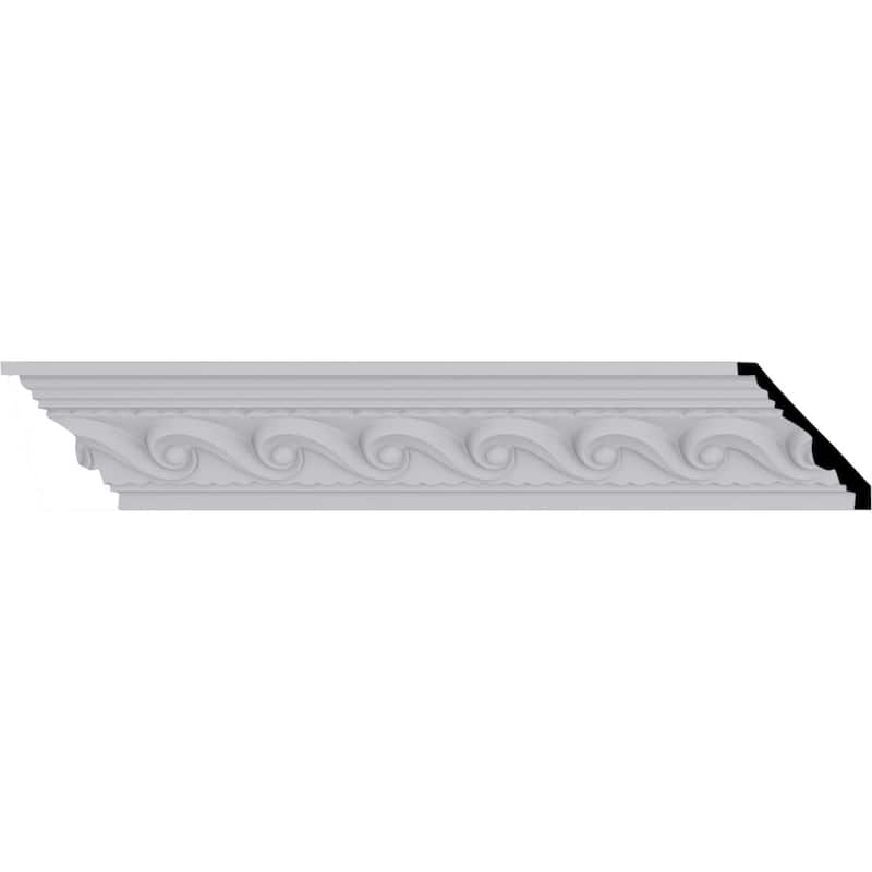 Marseille French Scroll Crown Moulding - 2 5/8"H x 2 3/8"P x 3 5/8"F x 94 1/2"L