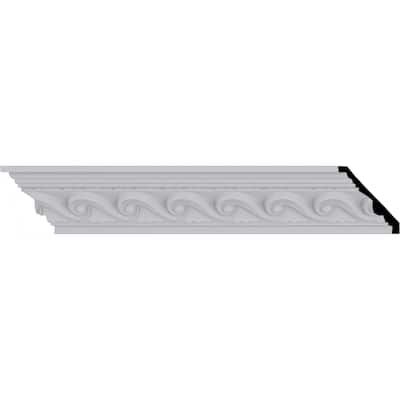 Marseille French Scroll Crown Moulding - 2 5/8"H x 2 3/8"P x 3 5/8"F x 94 1/2"L