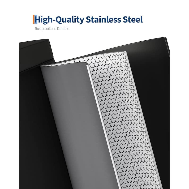 2.6 Gallon Stainless Steel Slim Trash Can, Step-on Garbage Bin for Narrow Space, Kitchen, Bathroom, Office