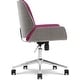 preview thumbnail 33 of 46, Elle Decor Ophelia Low-Back Task Chair in Chrome Finish