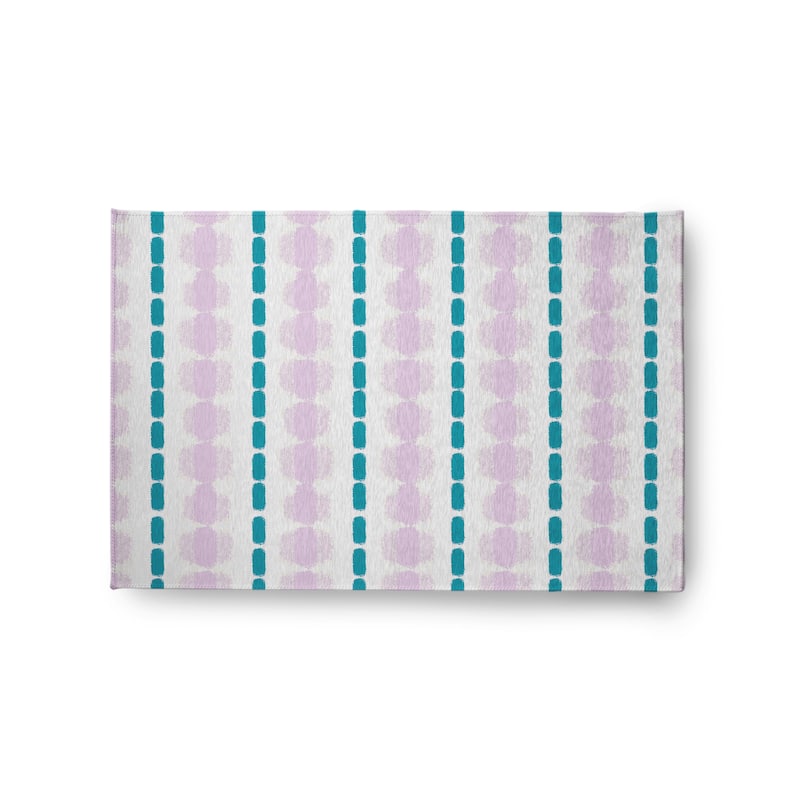 Watercolor Stripe Spring Chenille Rug - Purple-Blue - 2' x 3'