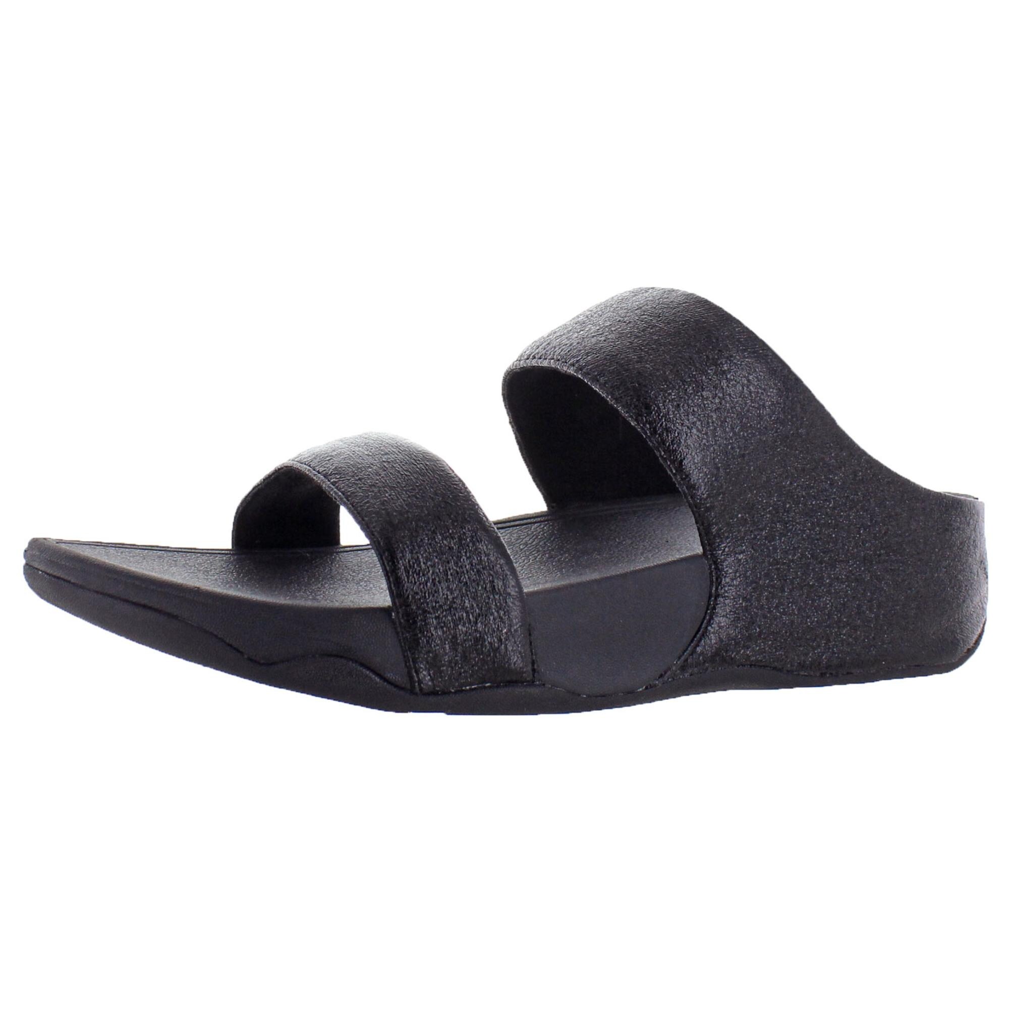 fitflop lulu slide black leather