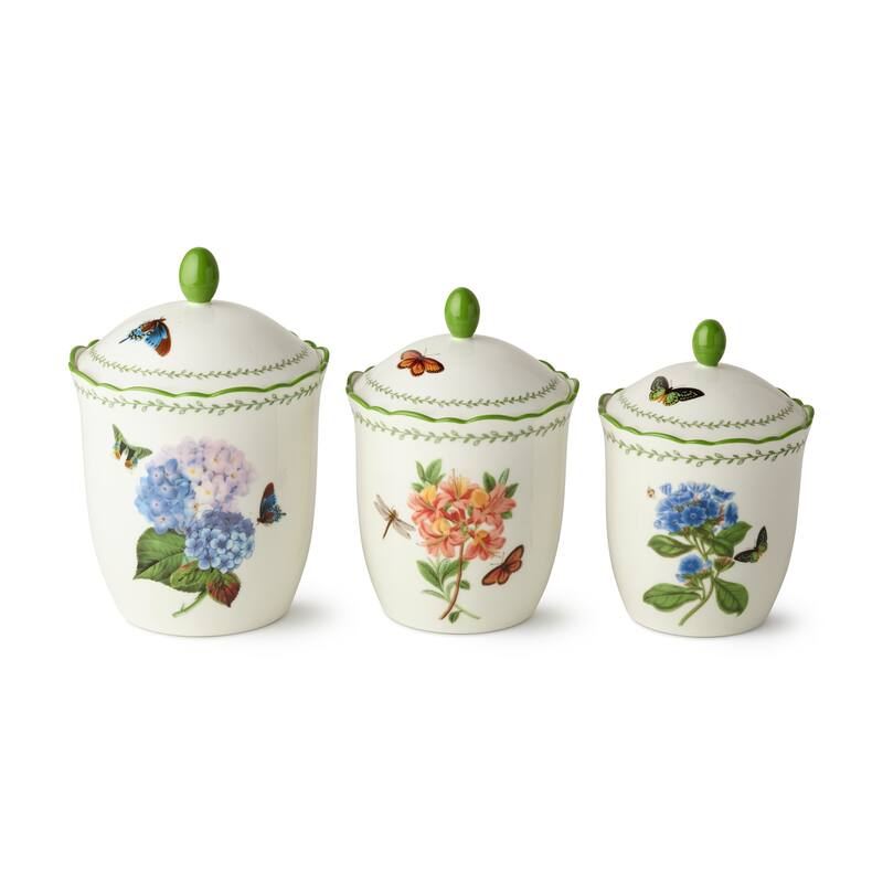 Certified International Mirabella 3 Piece Canister Set - 7.00"L x 7.00"W x 10.25"H