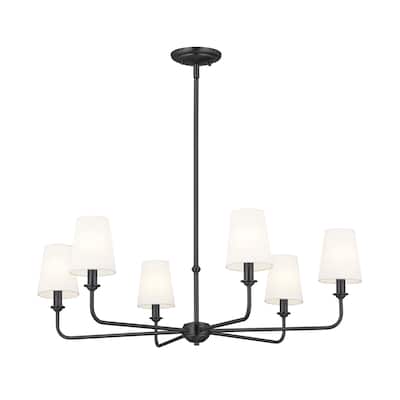 Kichler Lighting Pallas 6-Light Black Chandelier - 32.25 in