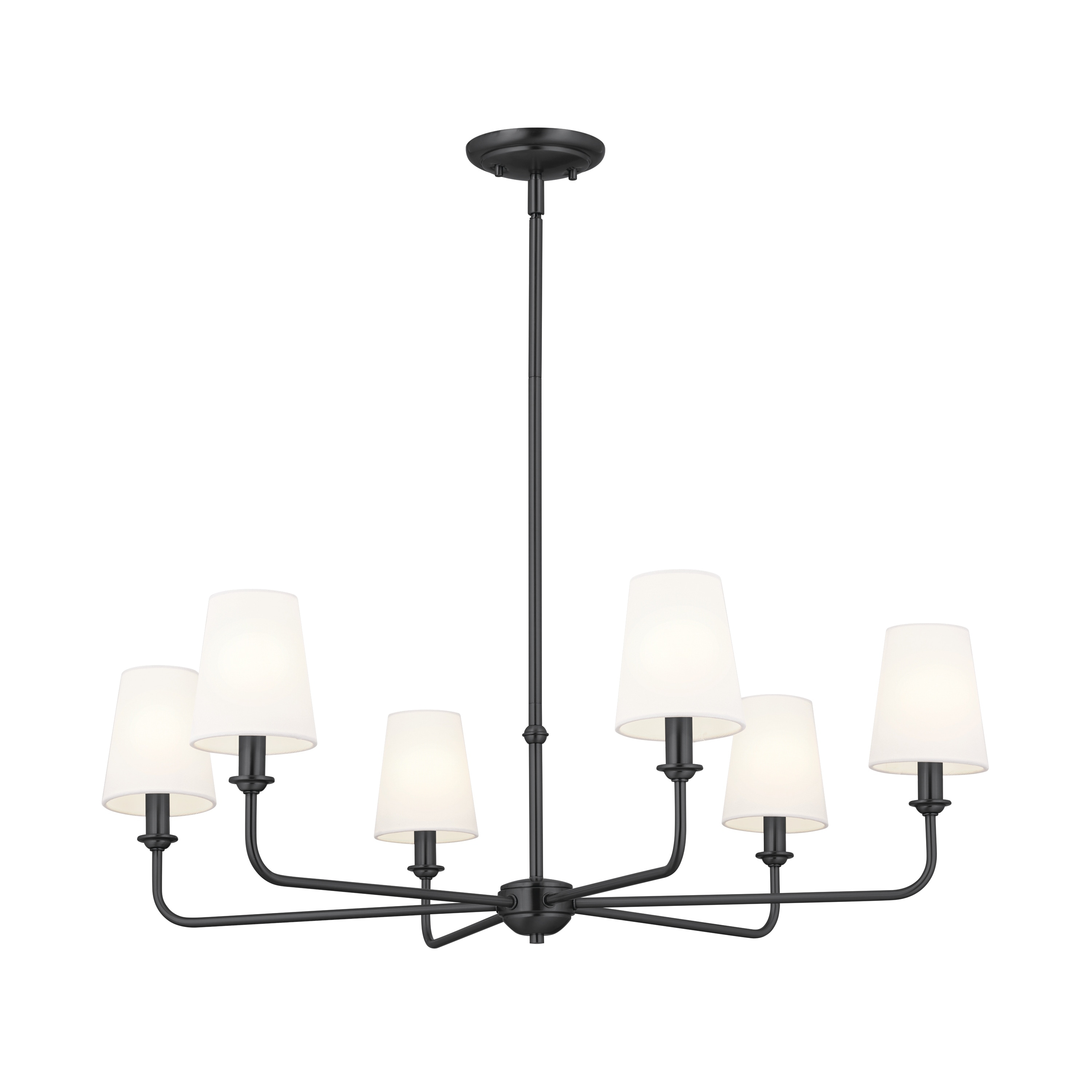 Kichler Lighting Pallas 6-Light Black Chandelier - 32.25 in