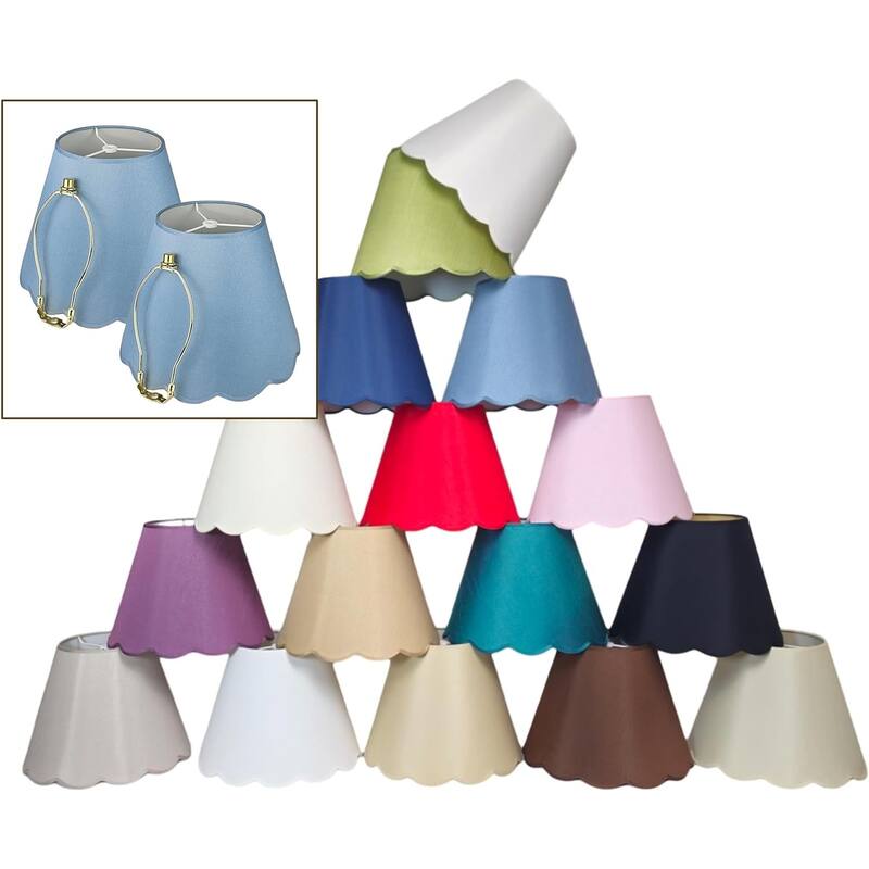 Royal Designs Scallop Empire Lamp Shade Set of 2 - 7 x 13 x 10