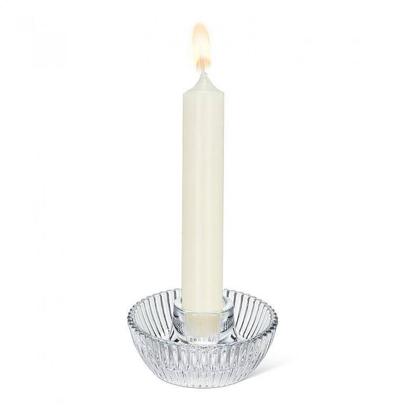Ribbed Round Taper Candle Holder