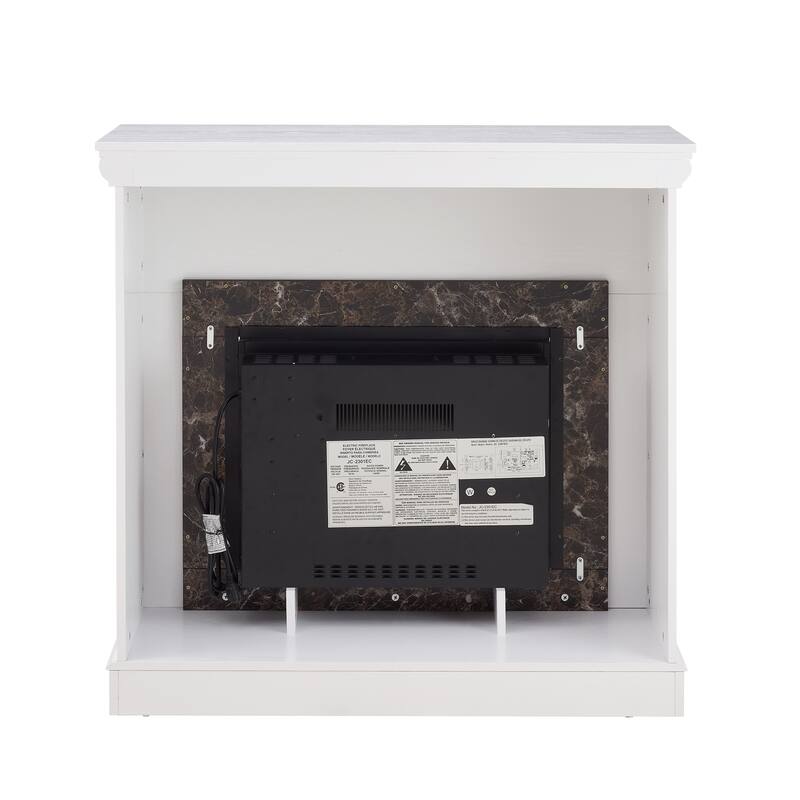 Electric Fireplace with Mantel,fireplace mantel surround with 23" Fireplace Insert, Adjustable Flame, Remote Control