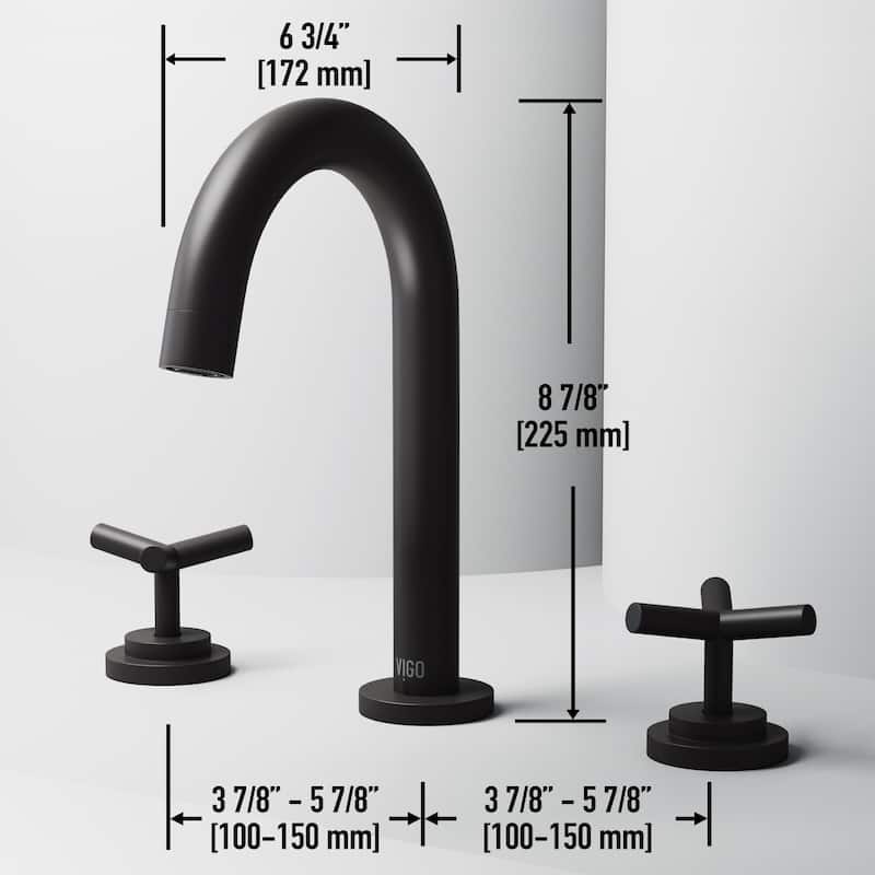 VIGO Jewel 9" H 2-Handle Widespread Bathroom Faucet