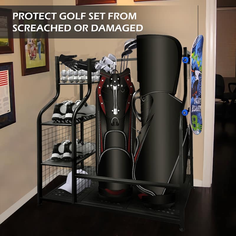 Sports Equipment Garage Organizer Sport Balls Storage Rack Organizer