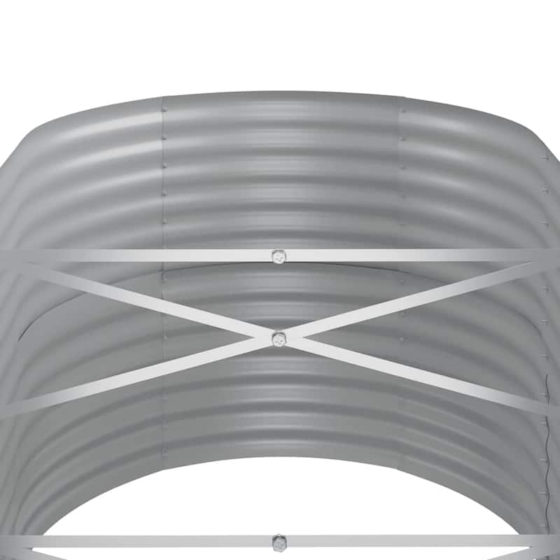 vidaXL Raised Garden Bed Raised Flower Bed Galvanized Steel Outdoor Planter