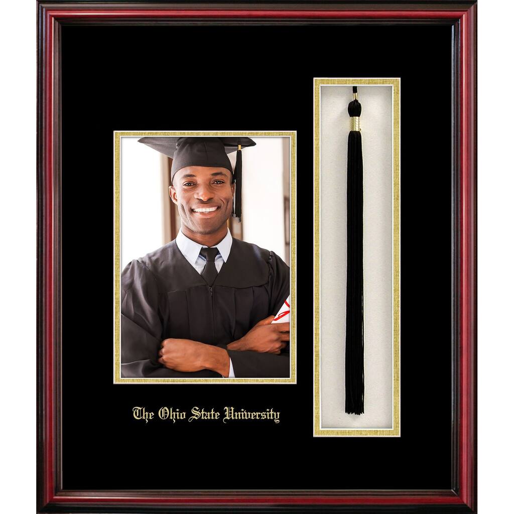 Ohio State University 5x7 Portrait with Tassel Box Petite Cherry