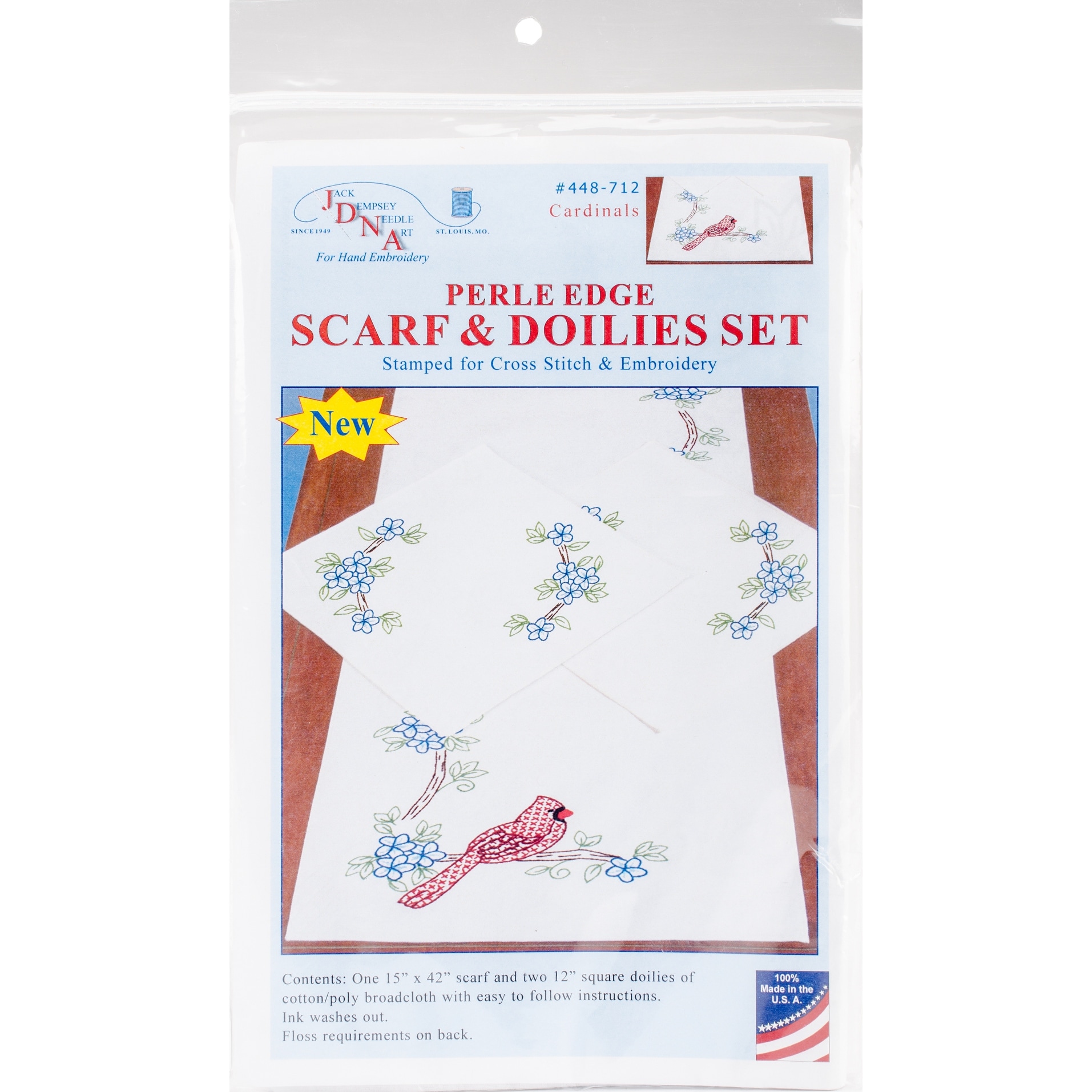 Shop Stamped Dresser Scarf Doilies Perle Edge Cardinals Free