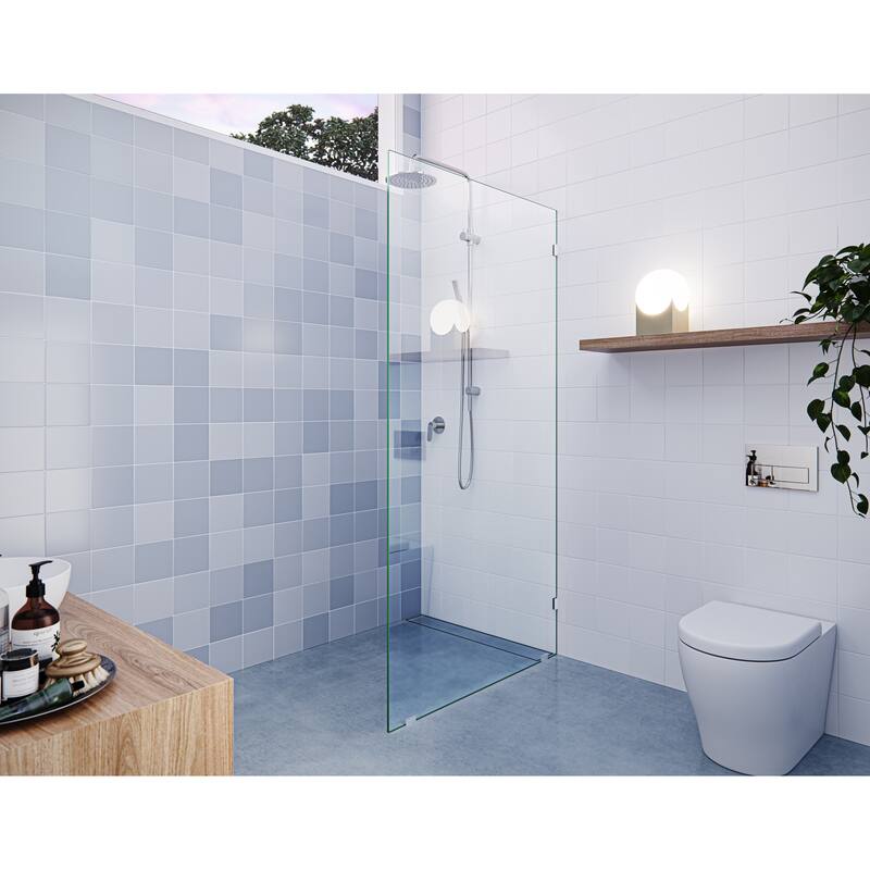 Glass Warehouse 78" x 36" Frameless Shower Door - Single Fixed Panel