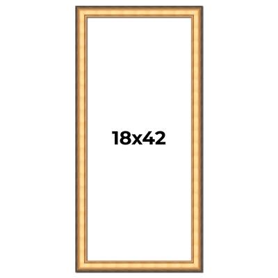 18x42 Frame Gold Plein Aire Solid Wood Picture Frame Width 2 Inches |