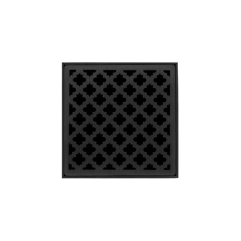 Infinity Drain MD 4-2P 4" x 4" MD 4 Center Drain Complete Kit with - Polished Stainless