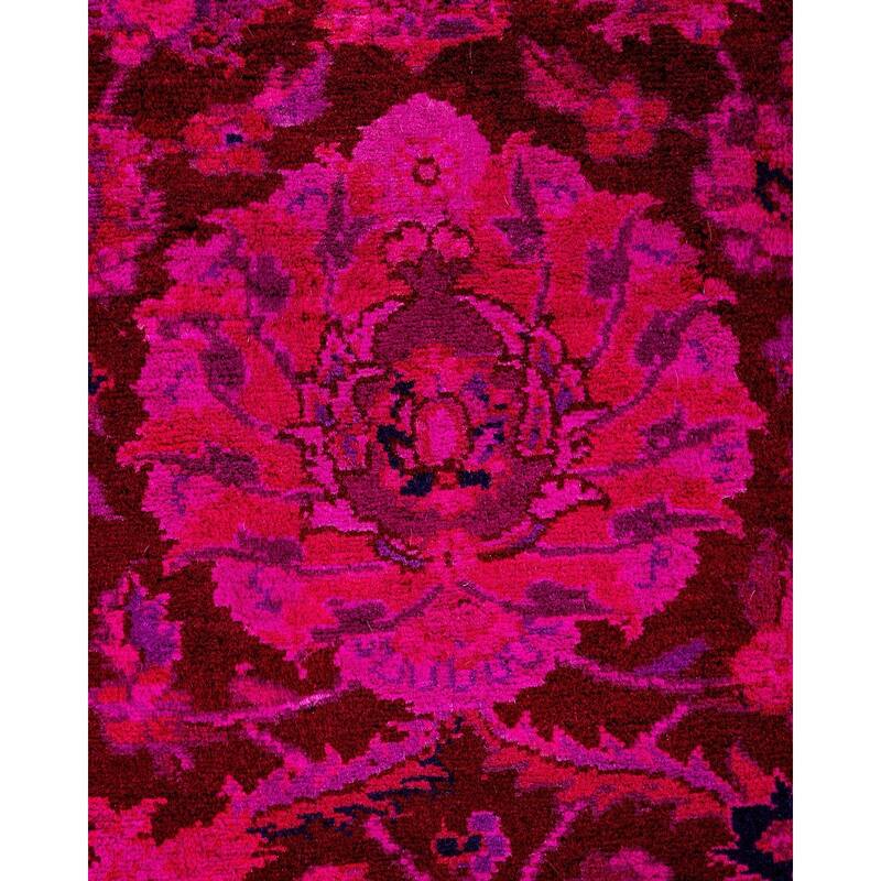 Contemporary Overdyed Wool Hand Knotted Area Rug - 6' 1" x 9' 4"