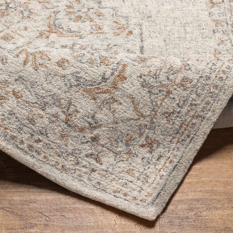 Pihu Handmade Traditional Medallion Wool Blend Area Rug