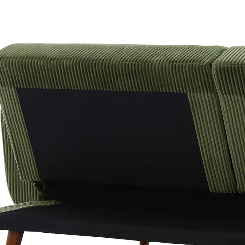 73.3" Wide Modern Corduroy Convertible Sleeper Sofa 3-position Loveseat